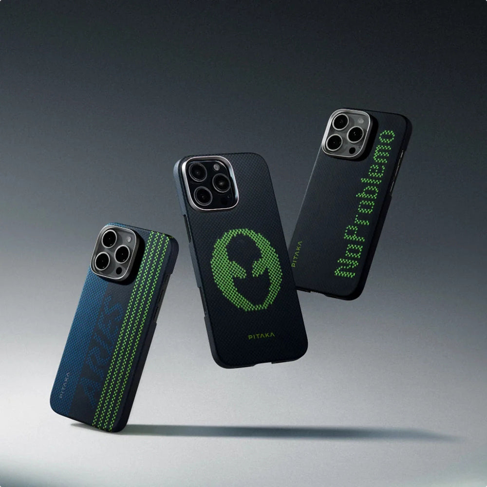 iPhone 15 Pro Kılıf M-safe Şarj Özellikli Lumintex Teknolojili Fosforlu Aramid Fiber Pitaka Tactile Woven Aries Serisi Kılıf iPhone 15 Pro Kılıf M-safe Şarj Özellikli Lumintex Teknolojili Fosforlu Aramid Fiber Pitaka Tactile Woven Aries Serisi Kılıf
